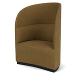 Tearoom High Back Lounge Chair - Black / Gold Boucle