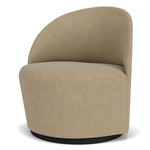 Tearoom Swivel Lounge Chair - Black / Beige Boucle