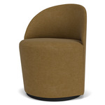 Tearoom Swivel Side Chair - Black / Gold Boucle