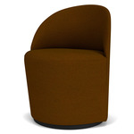 Tearoom Swivel Side Chair - Black / Gold Baru