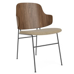 Penguin Upholstered Dining Chair - Black / Walnut / Beige Baru