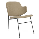 Penguin Upholstered Lounge Chair - Black / Beige Baru