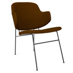 Penguin Upholstered Lounge Chair - Black / Gold Baru