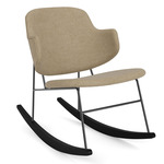 Penguin Upholstered Rocking Chair - Black / Beige Baru