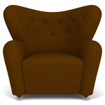 The Tired Man Lounge Chair - Dark Stained Oak / Gold Baru