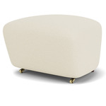 The Tired Man Footstool - Dark Stained Oak / White Baru