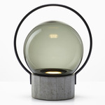 Sfera Portable Table Lamp - Smoke Grey / Black / Natural Concrete