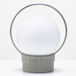 Sfera Portable Table Lamp - Opal / Stainless Steel / Natural Concrete