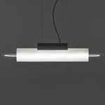 Overlay Linear Pendant - Anthracite Concrete / Etched Glass