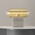 Overlay Table Lamp - Amber Glossy / Natural Concrete