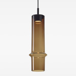 Bamboo Forest Pendant - Black Anodized / Smoke Brown