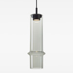 Bamboo Forest Pendant - Black Anodized / Light Smoke Grey