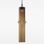 Bamboo Forest Pendant - Black Anodized / Smoke Brown