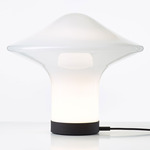 Trottola Table Lamp - Black Anodized / Opaline