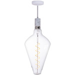 Grand Diamond Shape Pendant - White / Amber Light