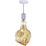 Grand Glacier Shape Pendant - White / Amber Light