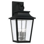 Chandler Outdoor Wall Light - Black / Antique Glass