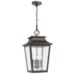 Chandler Outdoor Pendant - Oiled Bronze / Antique Glass