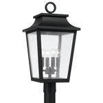 Chandler Outdoor Post Light - Black / Antique Glass