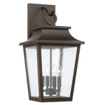Chandler Outdoor Wall Light - Oiled Bronze / Antique Glass