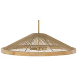 Maya Open Pendant - Matte Brass / Natural Jute