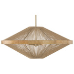 Maya Closed Pendant - Matte Brass / Natural Jute