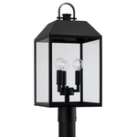 Nelson Outdoor Post Light - Black / Clear