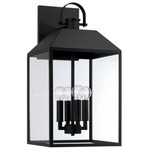 Nelson Outdoor Wall Light - Black / Clear