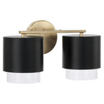 Weller Bathroom Vanity Light - Matte Brass / Black
