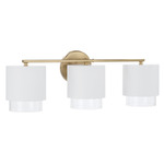 Weller Bathroom Vanity Light - Matte Brass / White