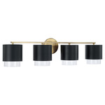 Weller Bathroom Vanity Light - Matte Brass / Black