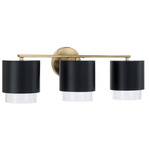 Weller Bathroom Vanity Light - Matte Brass / Black
