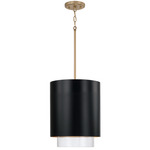 Weller Pendant - Matte Brass / Black