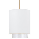 Weller Pendant - Matte Brass / White