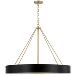 Weller Chandelier - Matte Brass / Black