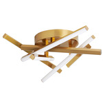 Carly Ceiling Light - Aged Brass / White