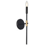 Cinthia Wall Sconce - Matte Black / Aged Brass / White