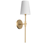 Cinthia Wall Sconce - Aged Brass / White