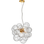 Charlize Pendant - Aged Brass / Clear