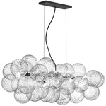 Charlize Horizontal Pendant - Matte Black / Clear