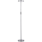 Francine Floor Lamp - Satin Nickel / White