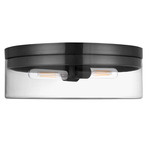 Fiona Ceiling Light - Matte Black / Clear