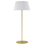 Gretchen Round Base Floor Lamp - Aged Brass / White