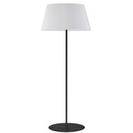 Gretchen Round Base Floor Lamp - Matte Black / White