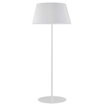 Gretchen Round Base Floor Lamp - Matte White / White