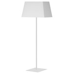 Gretchen Square Base Floor Lamp - Matte White / White