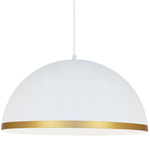 Ofelia Pendant - Matte White / Matte Gold