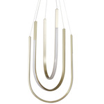 Pacari Pendant - Aged Brass / White