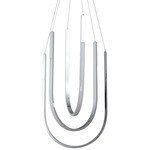 Pacari Pendant - Polished Chrome / White
