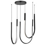 Pacari Horizontal Pendant - Matte Black / White